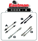 Hub Axle   A.  French Type, B.  Phillips Type  C.  MTB Type, D.  RL Type